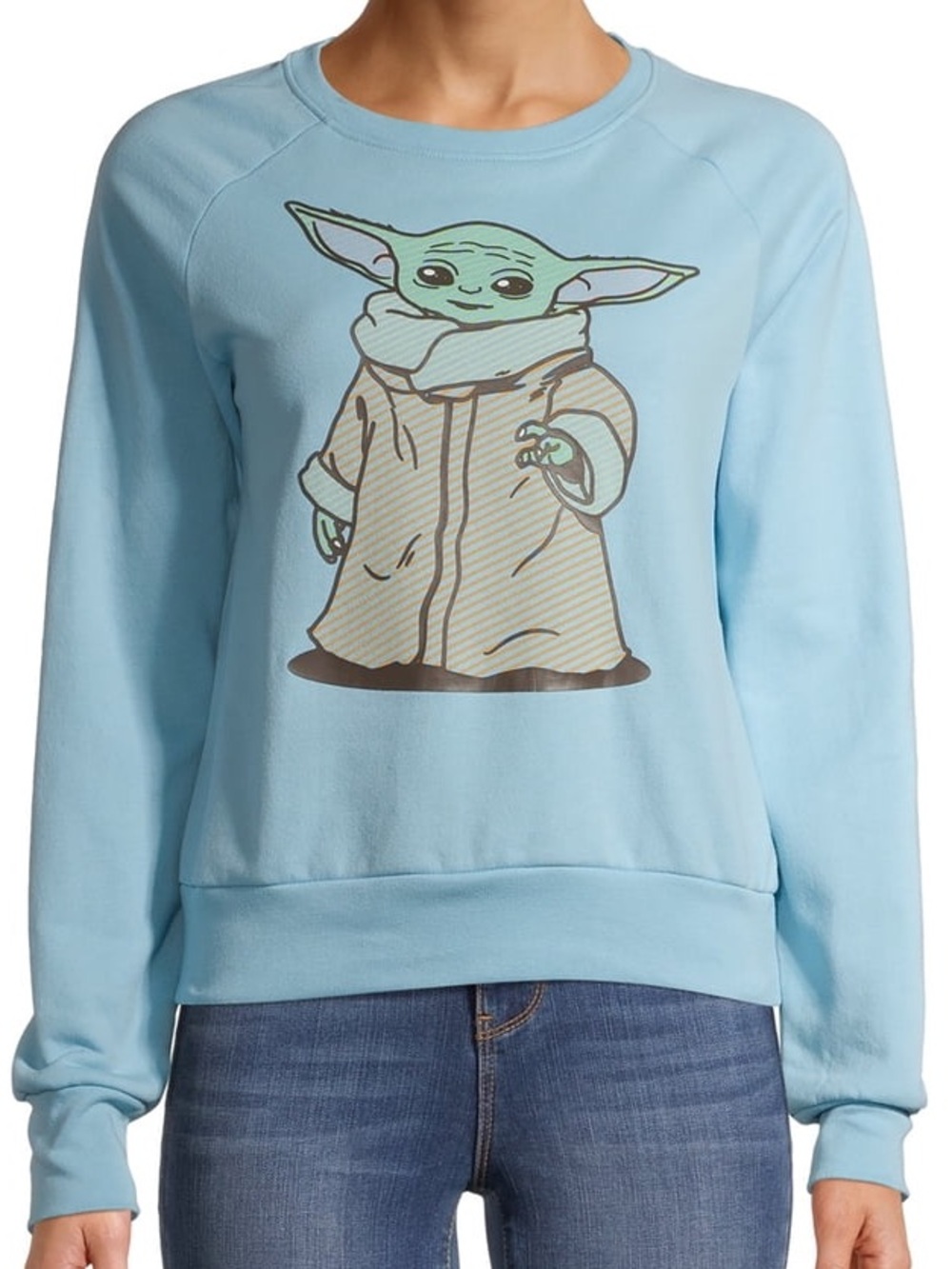 Star Wars Light Blue Crewneck Sweatshirt The Child / Baby Yoda